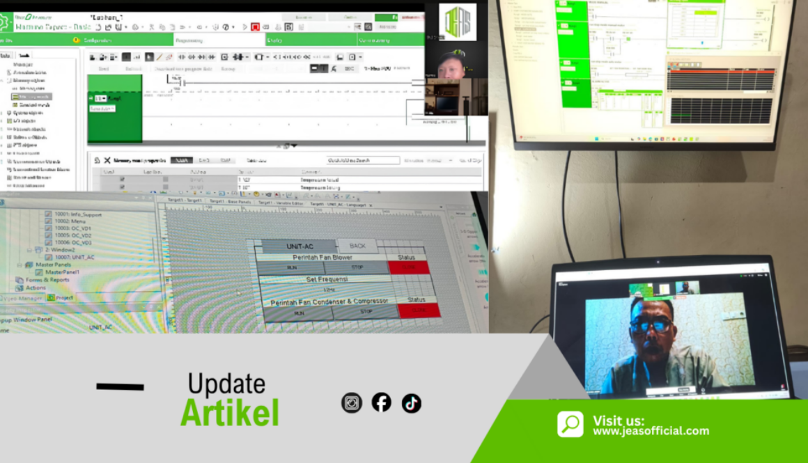 Simulasi pemrograman EcoStruxure Machine Expert pada kelas online training PLC dan HMI JEAS Official