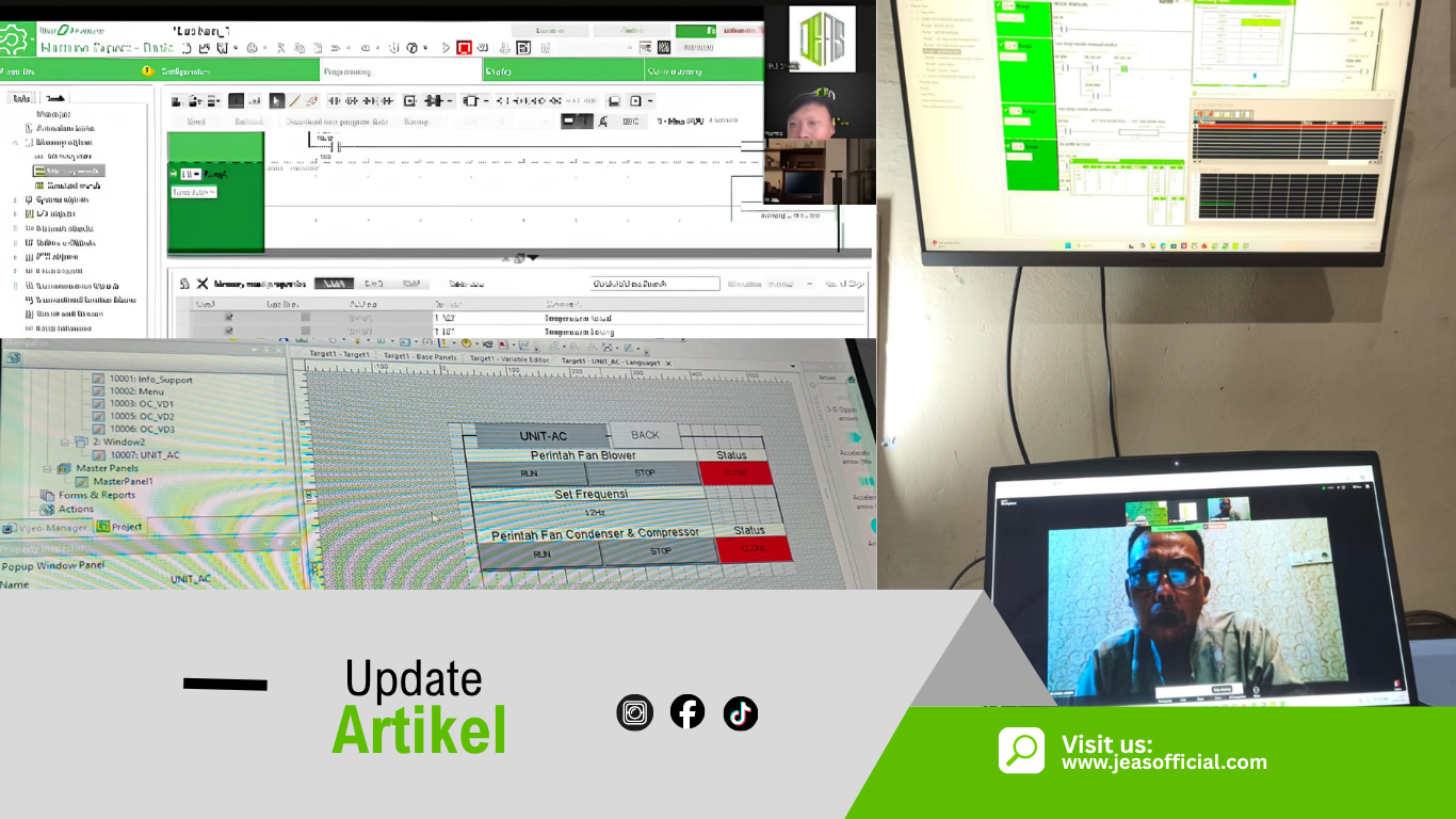 Simulasi pemrograman EcoStruxure Machine Expert pada kelas online training PLC dan HMI JEAS Official
