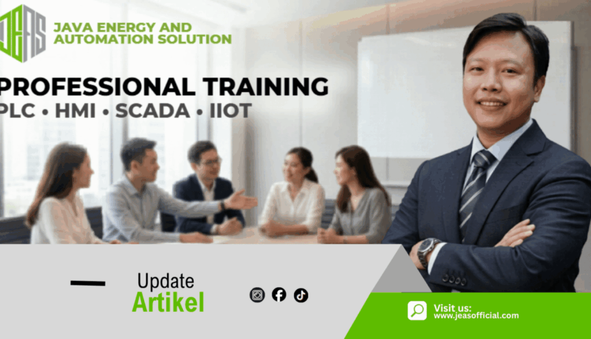 Pelatihan profesional PLC HMI SCADA IIoT di JEAS Official untuk membangun portofolio LinkedIn teknik